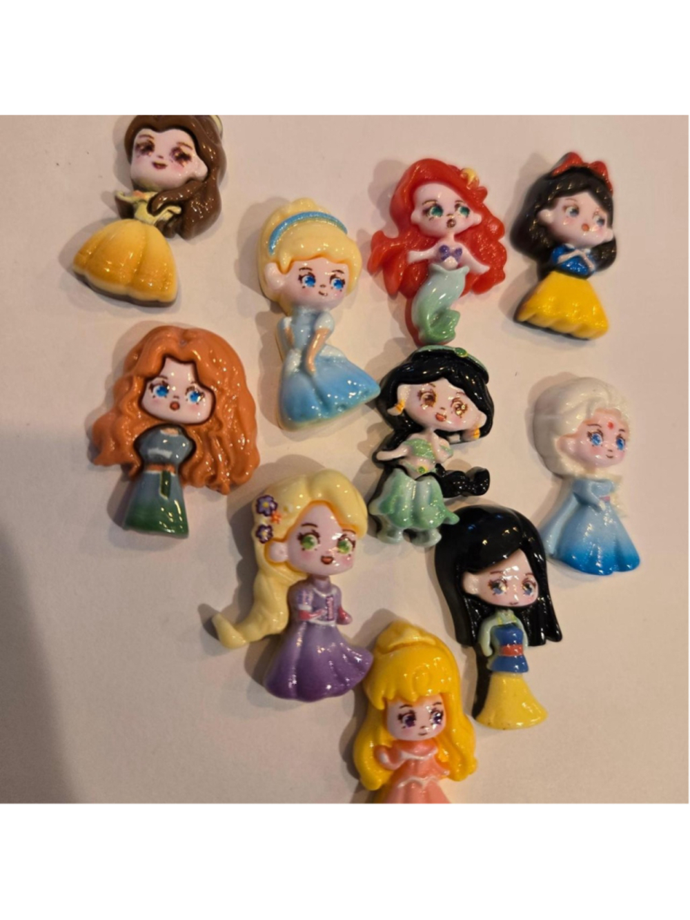 10 princess magnets with stickers on back - you can assemble yourself